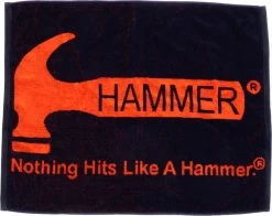 Hammer Loomed Towel Black/Orange