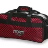 Storm 2 Ball Tote Black/Checkered Red